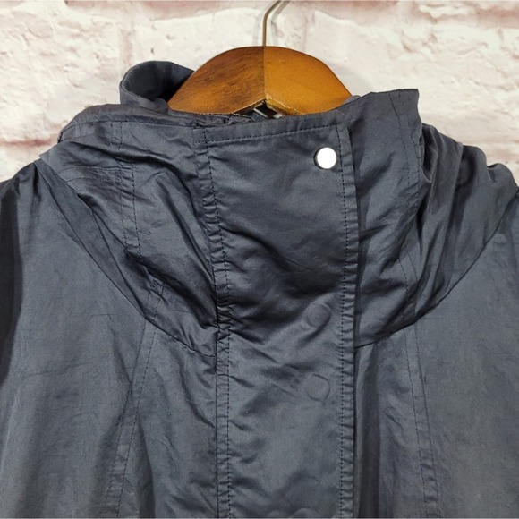 Zara Navy Blue Zip & Button Front Windbreaker Jacket - Picture 7 of 16